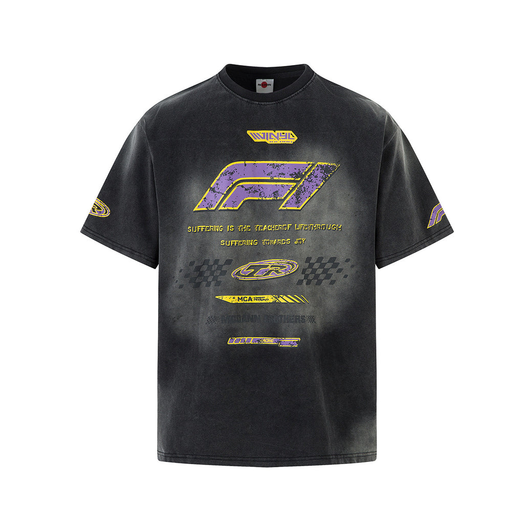 F1 PURPLE YELLOW VINTAGE T SHIRT (PRE-ORDER)