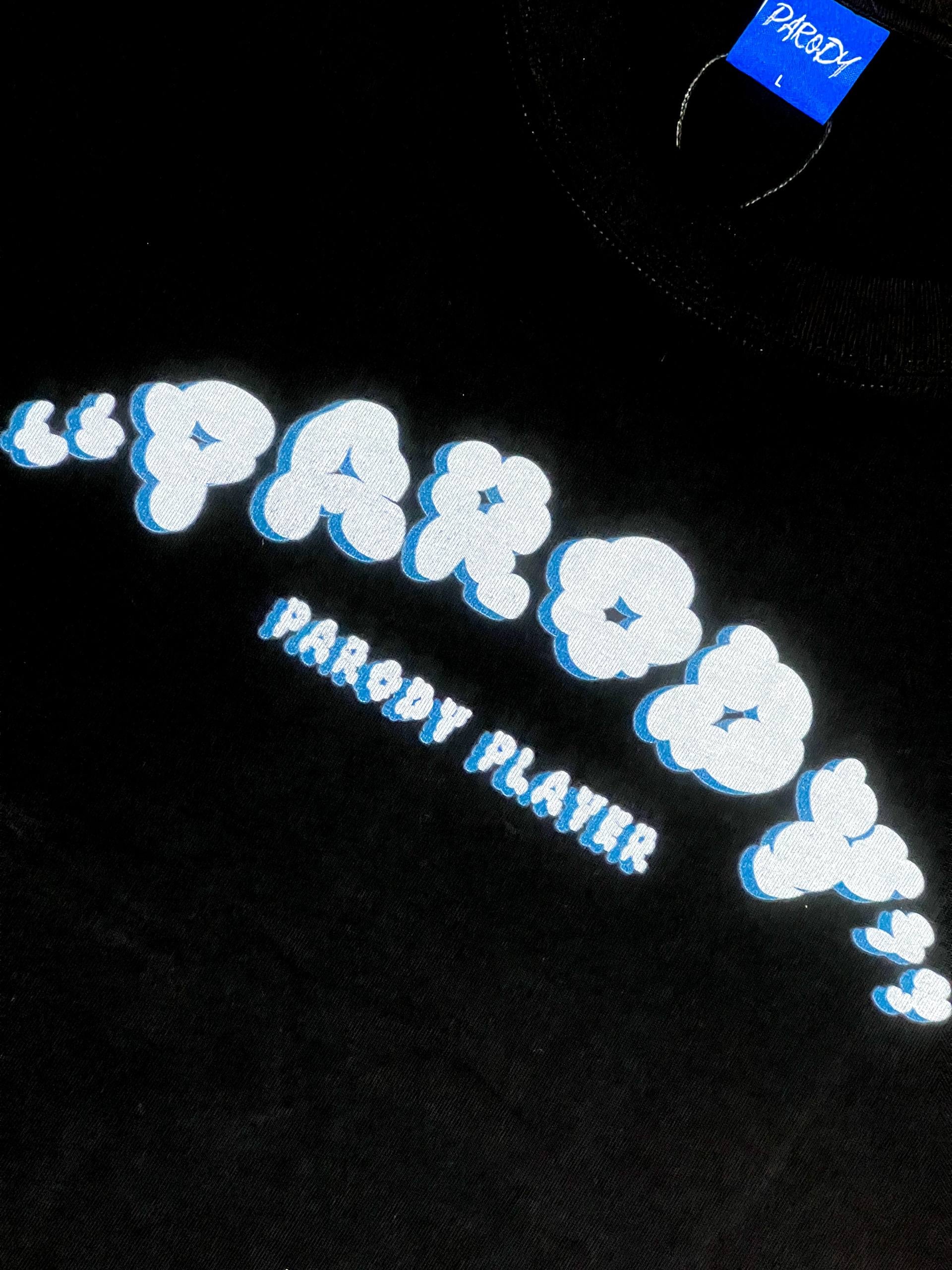 PARODY SMILEY FACE DESIGN 001 BLACK T SHIRT