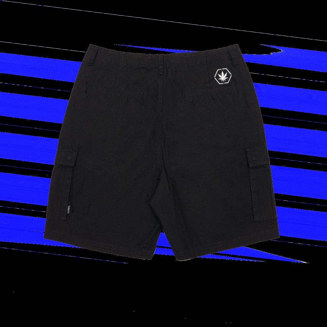Stoned & Co Blessed25 Cargo Shorts Black