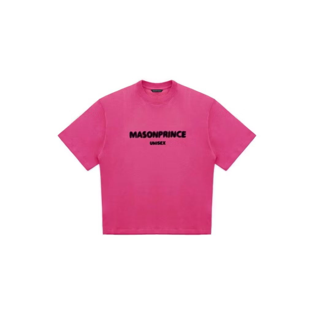 MASONPRINCE BASIC UNISEX FRONT LOGO PINK TEE