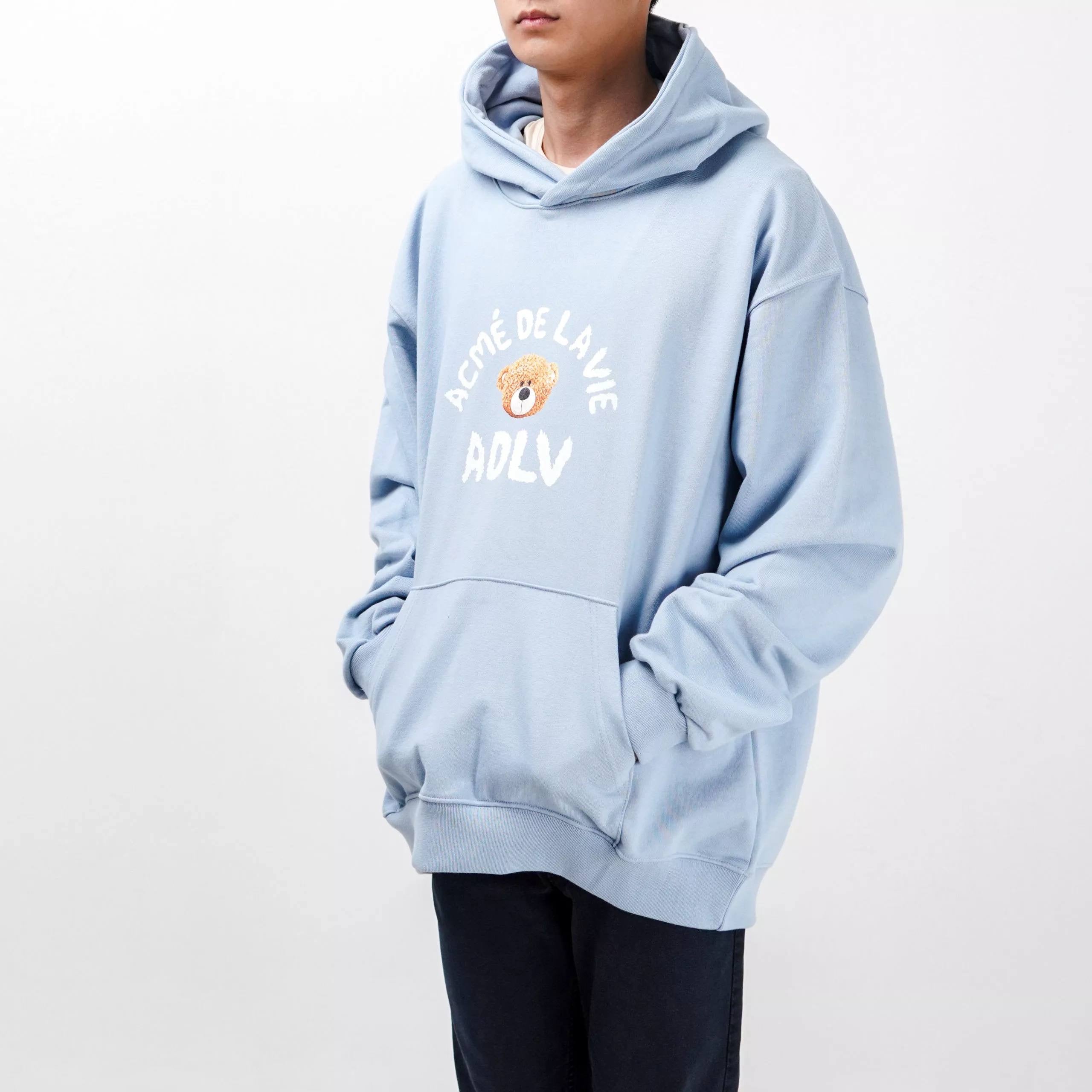 ADLV HOODIE TEDDY BEAR BLUE