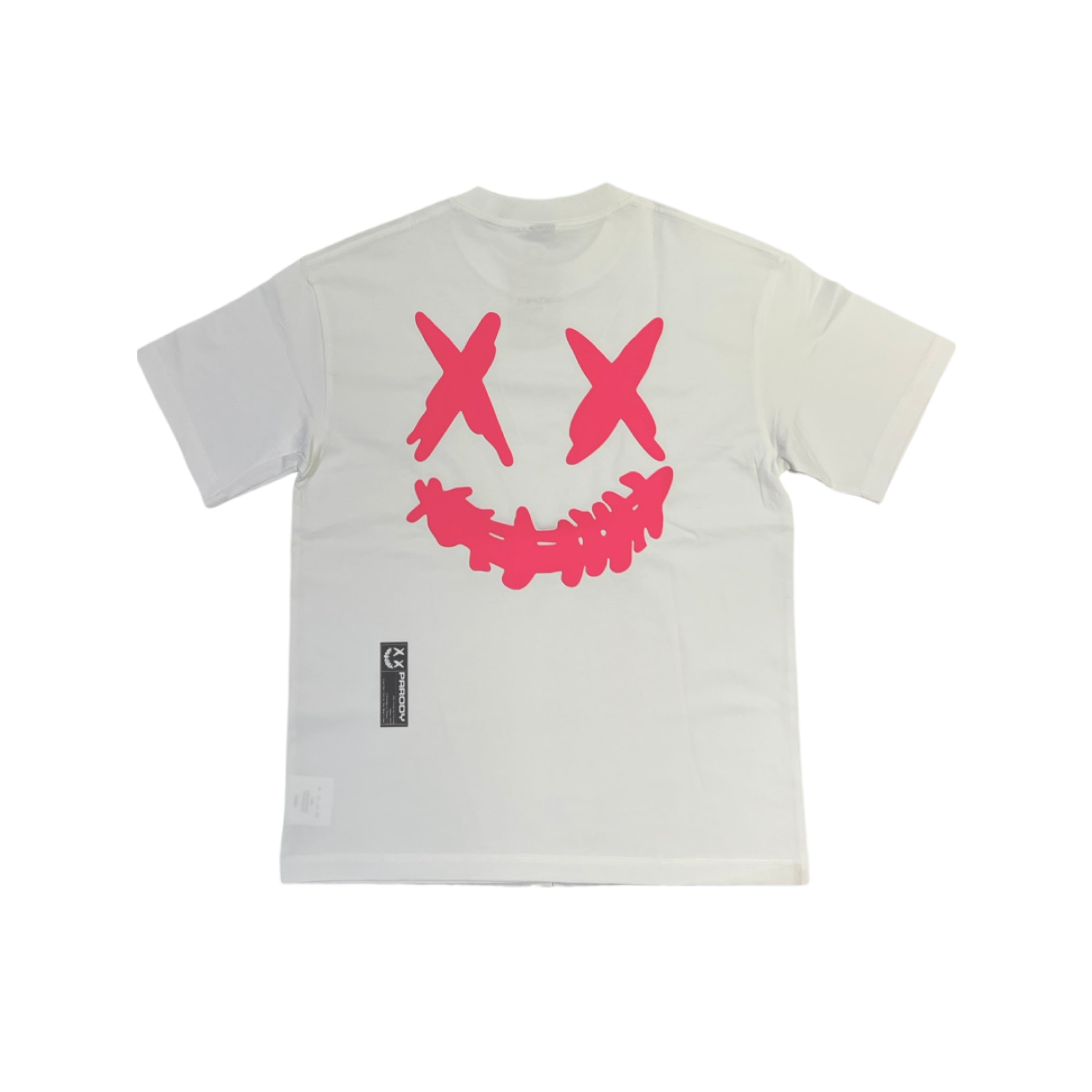 PARODY 3D SMILEY FACE DESIGN 072 WHITE T SHIRT