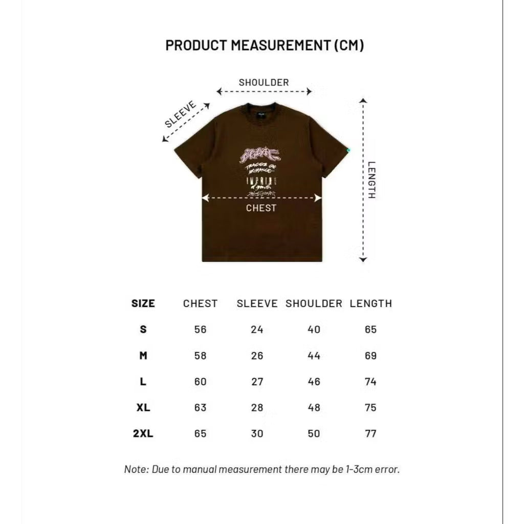 EGLAF FRAGMENTS MIXED TYPO TEE BROWN