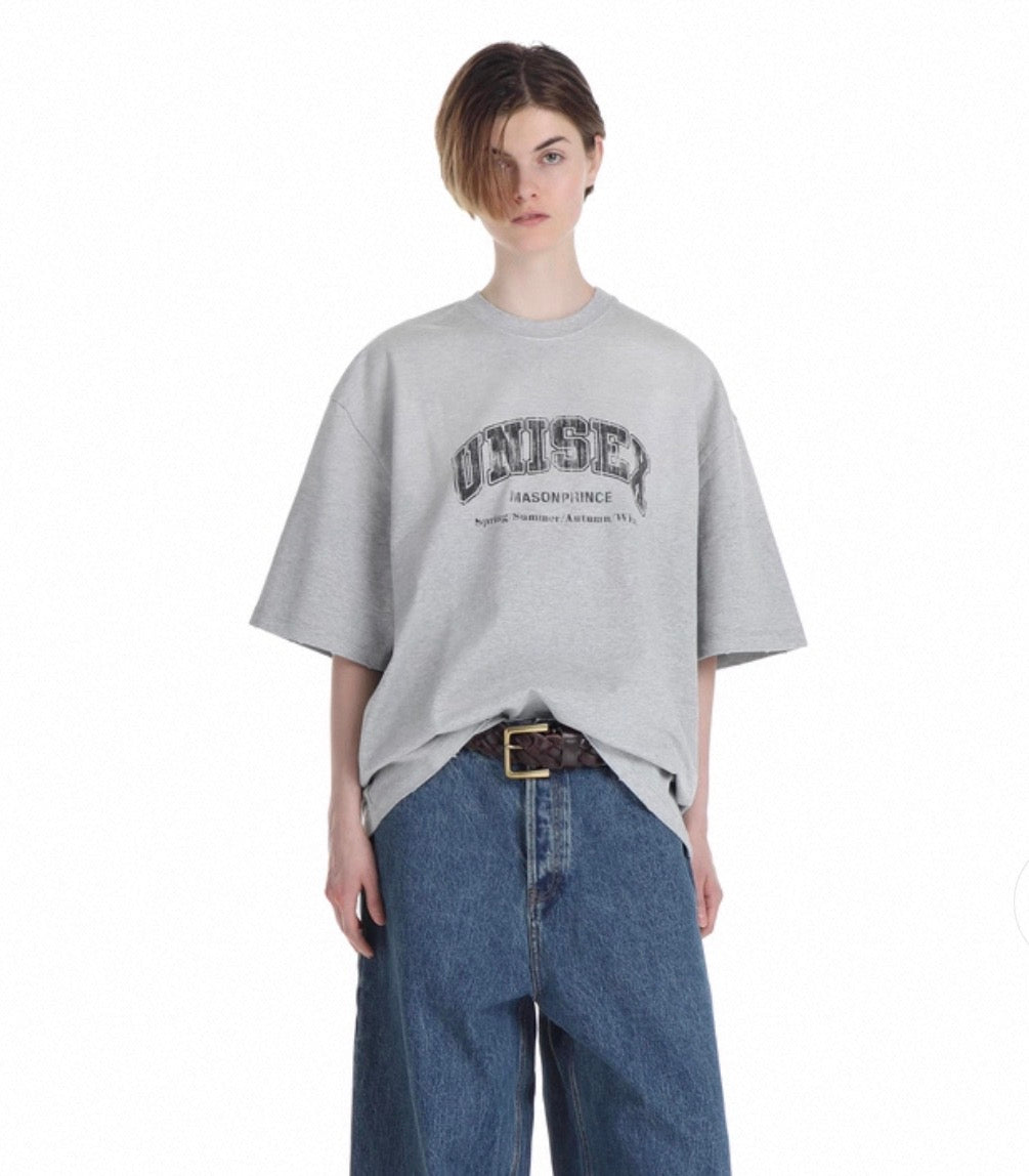 MASONPRINCE UNISEX LOGO TEE GREY