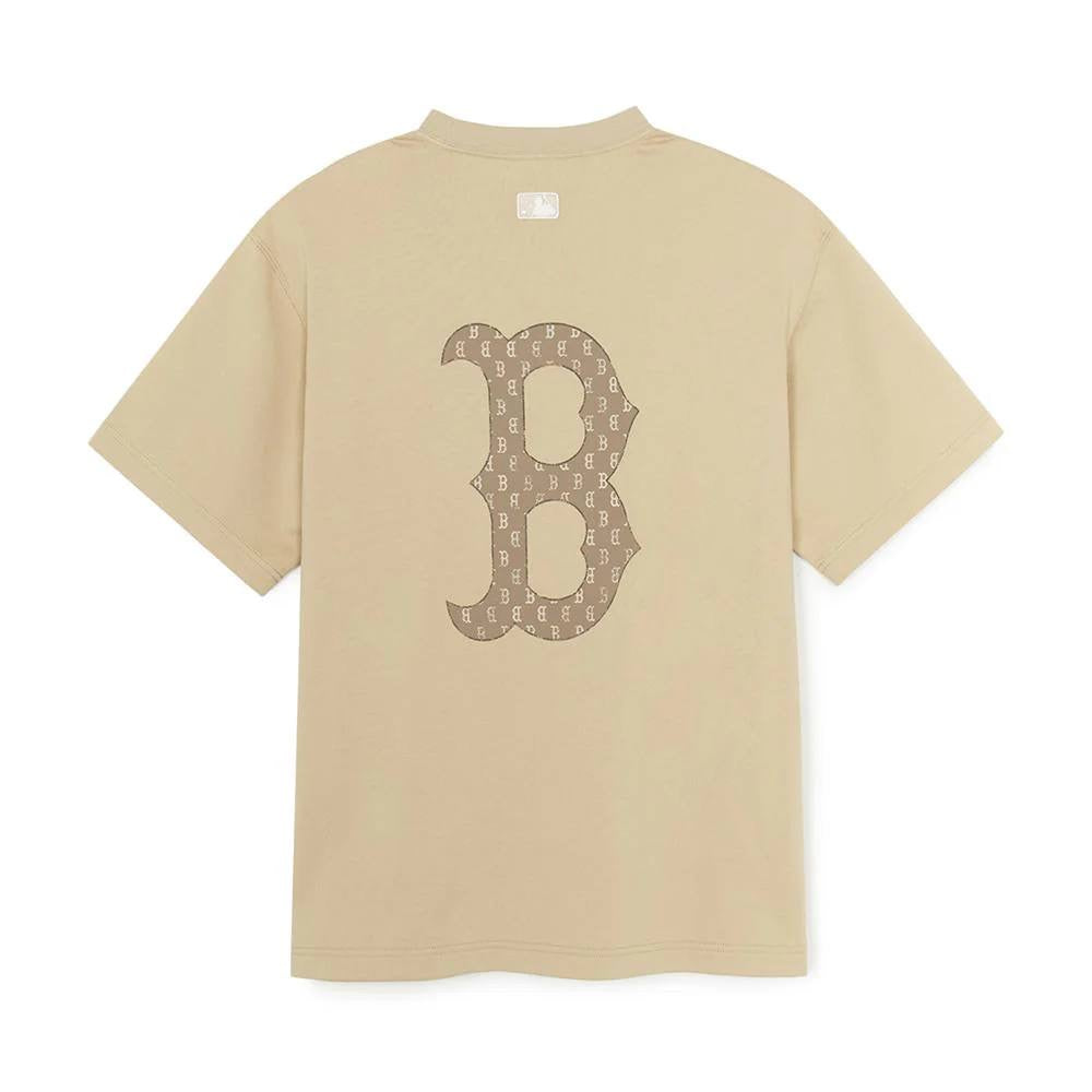 MLB BOSTON MONOGRAM PRINTED LOGO BROWN TEE