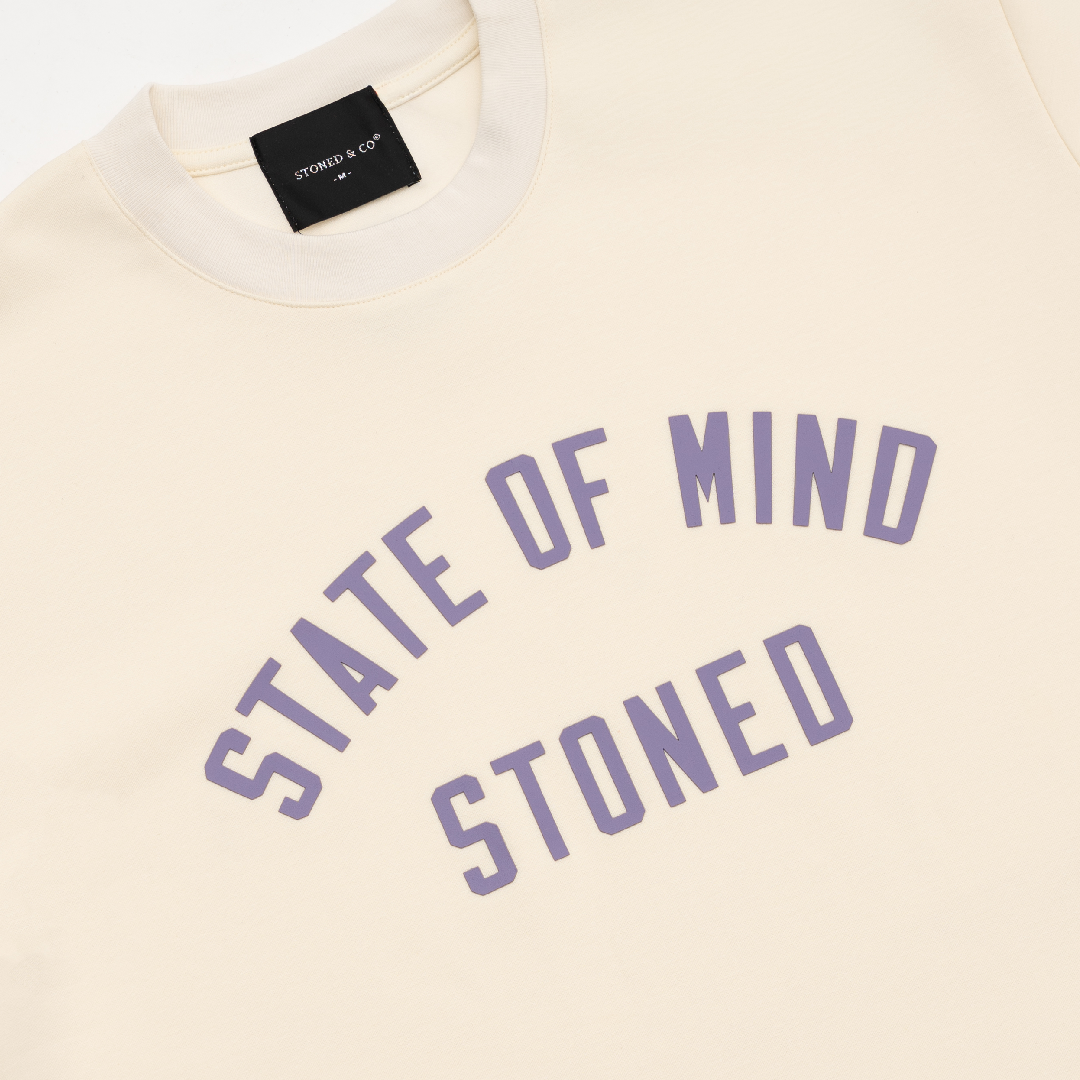 Stoned & Co Originals V2 CREAM PURPLE TEE