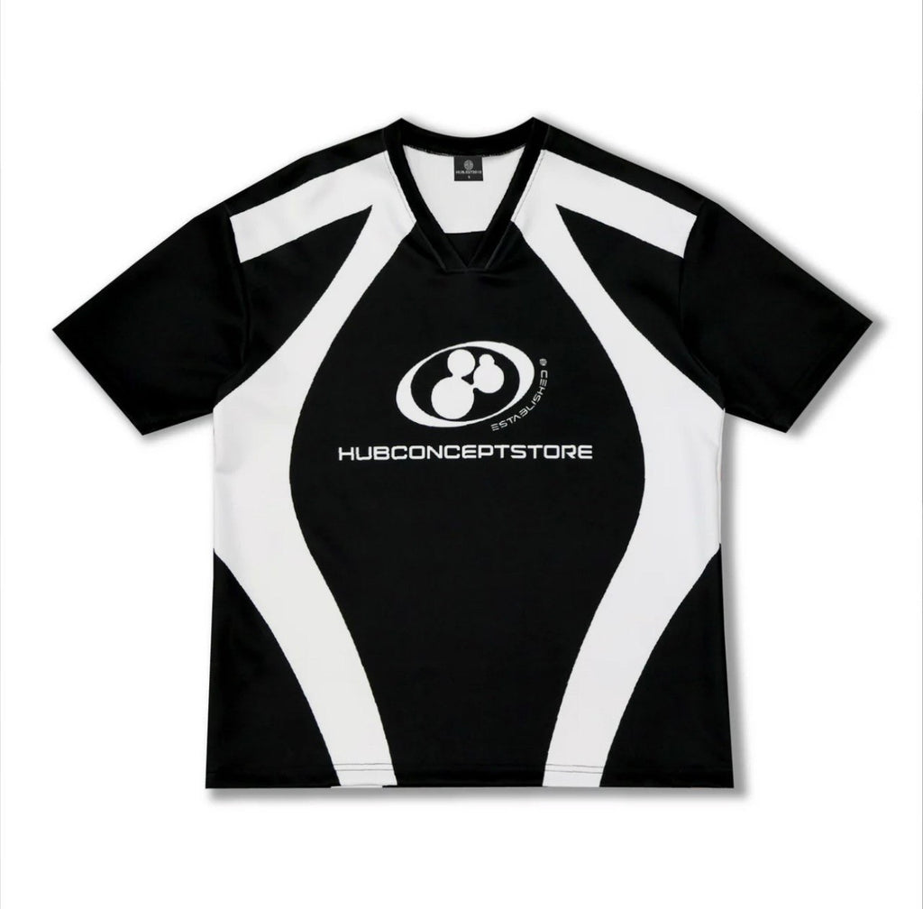 MIDFIELD CORE HUBCO TEE BLACK WHITE