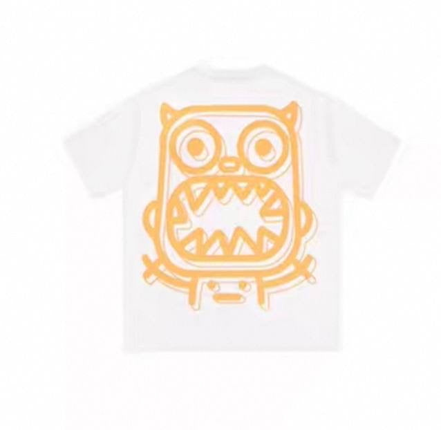 Calmmind Neon Logo Monster Tee in white and yellow