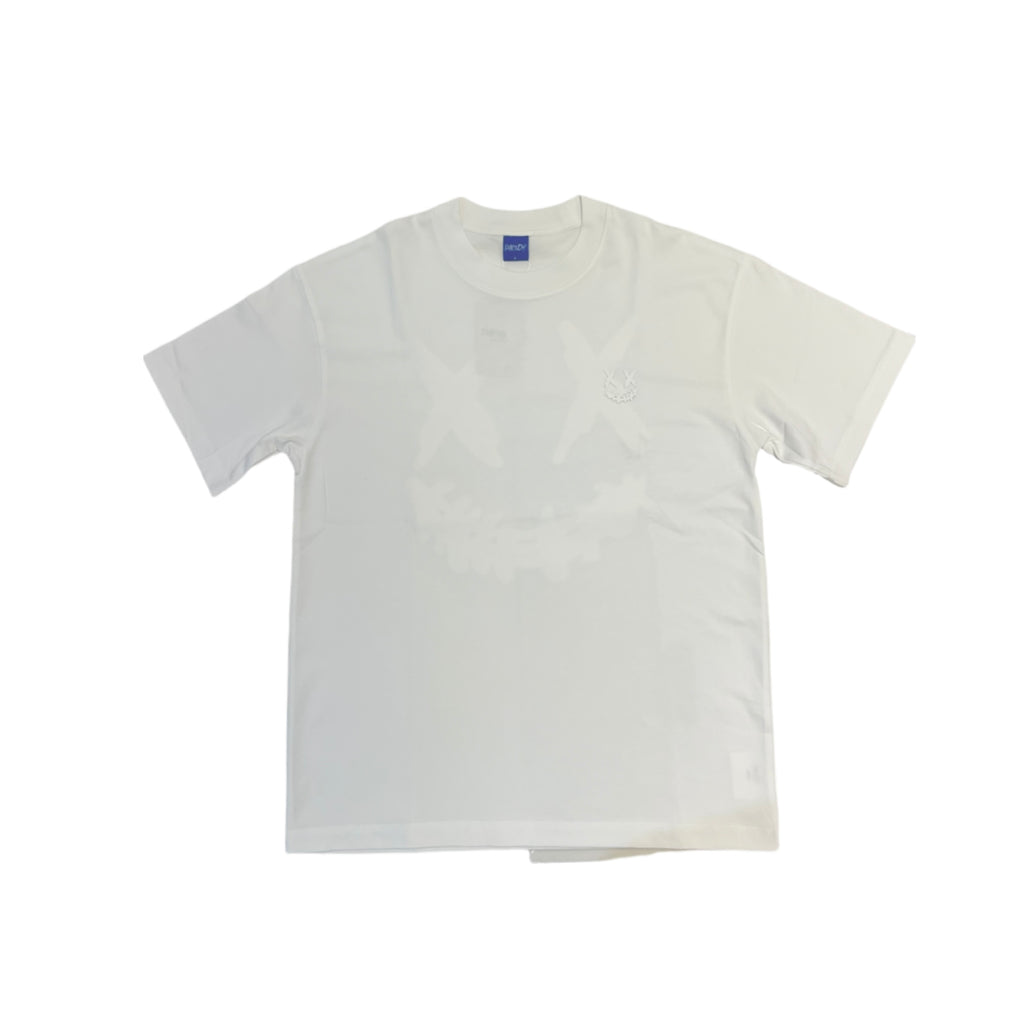 PARODY 3D SMILEY FACE DESIGN 073 WHITE T SHIRT