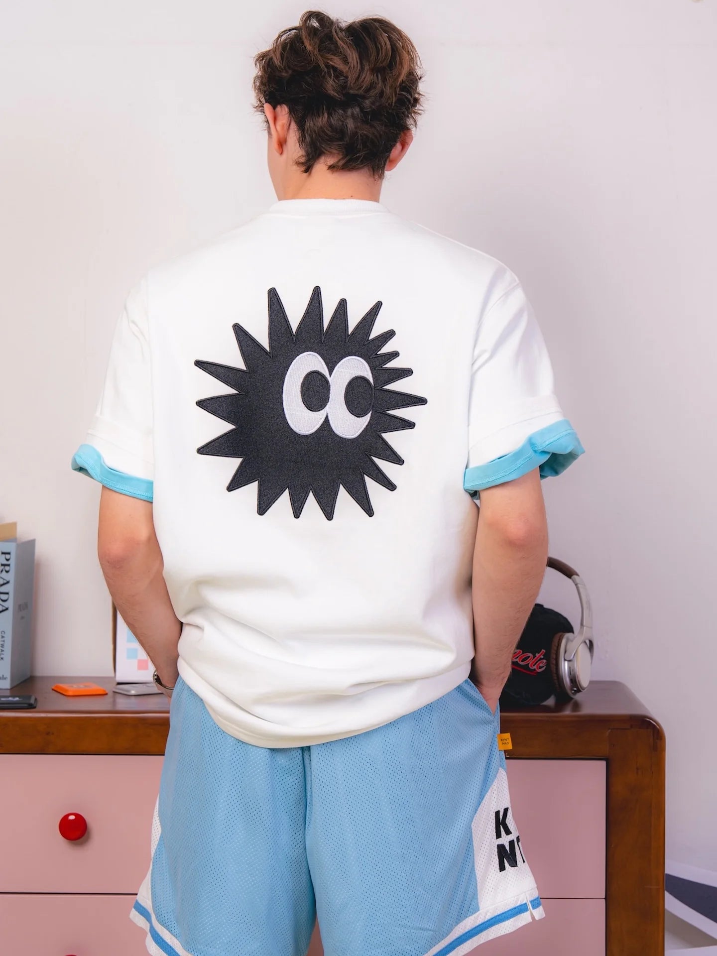 KEYNOTE HOLIDAY PATCHWORK TEE WHITE