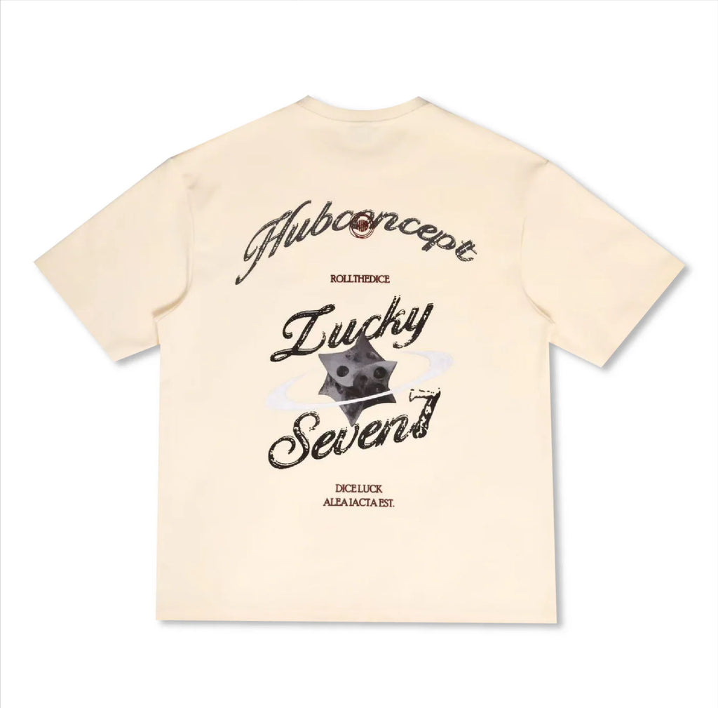 HUBCO LUCKY SEVEN TEE BEIGE