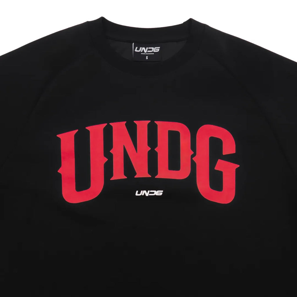 UNDG ICON RAGLAN TEE (BLACK/CHERRY)
