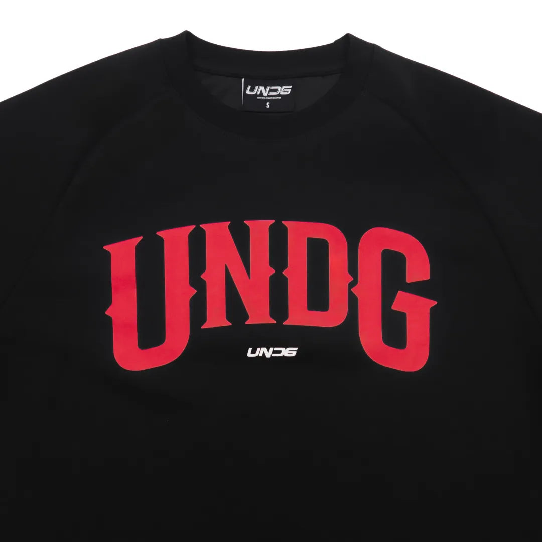 UNDG ICON RAGLAN TEE (BLACK/CHERRY)