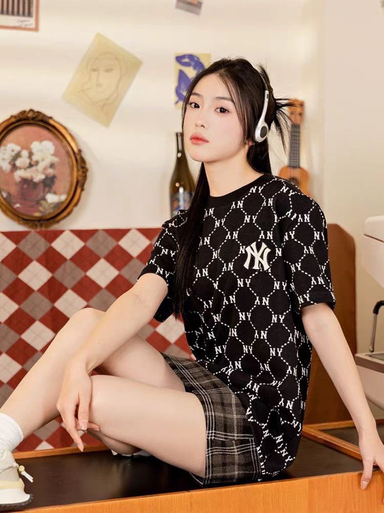 MLB FULL MONOGRAM NEW YORK YANKEES TEE BLACK