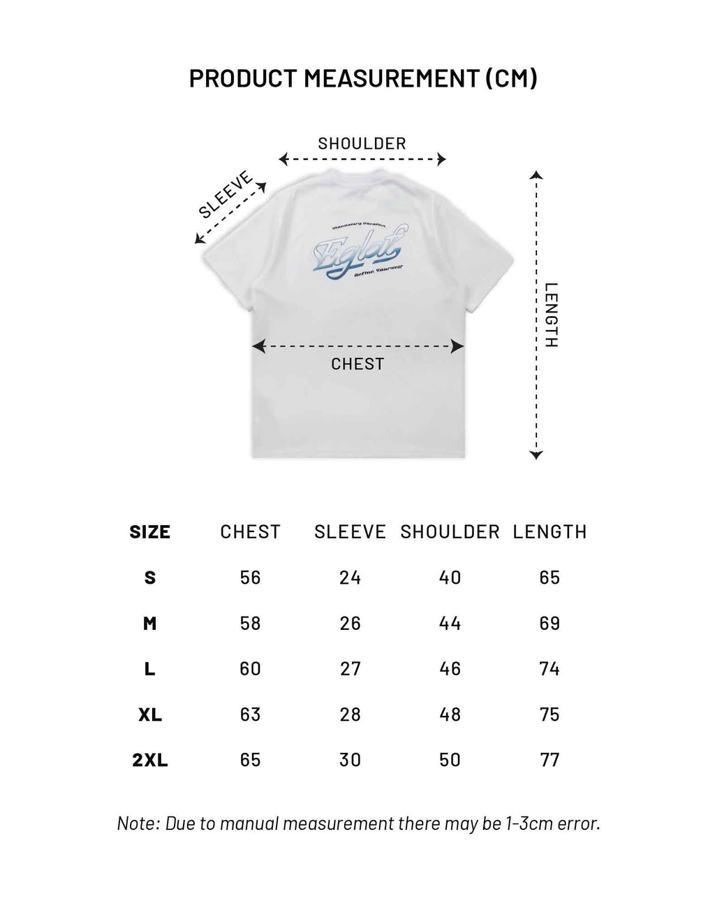 EGLAF MV GRADIENT LOGO TEE WHITE