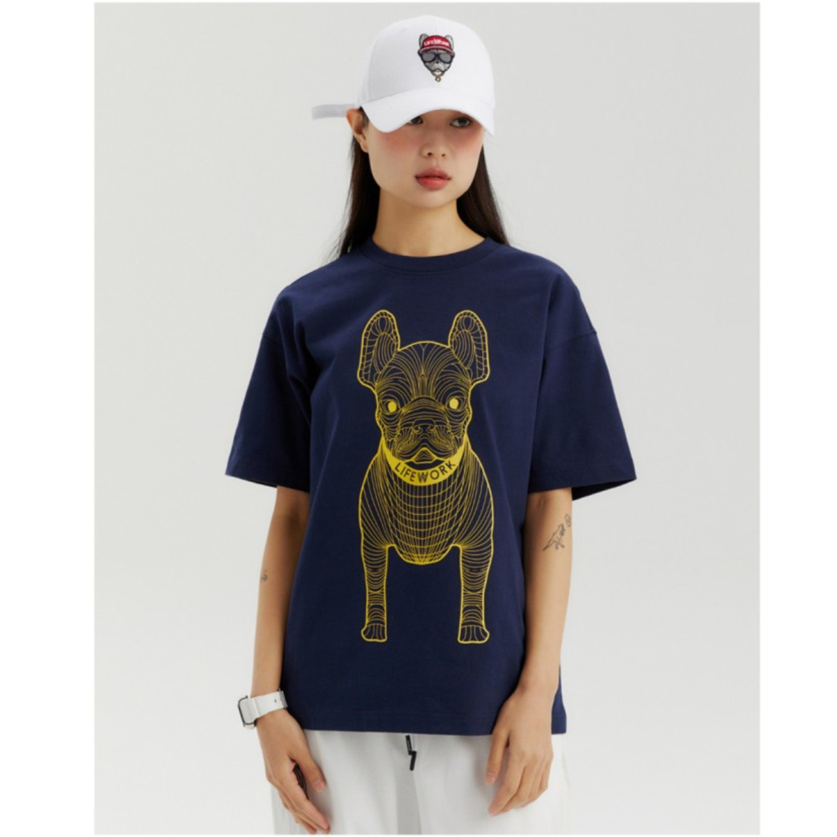 Lifeofwork Big Dogo Logo Blue Tee