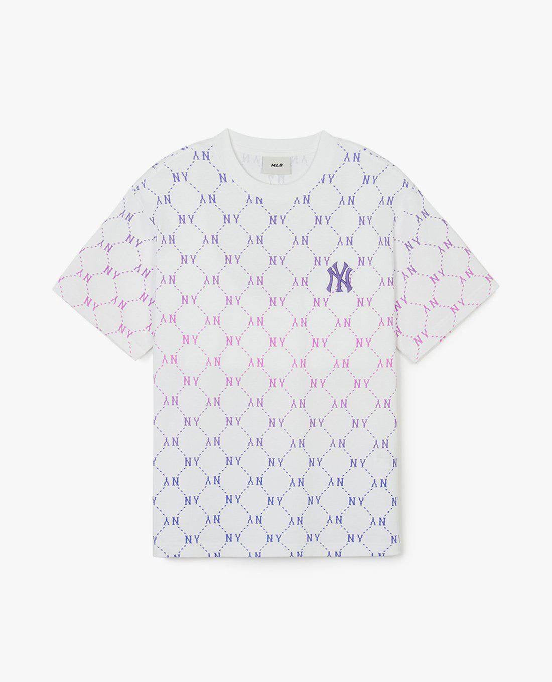 MLB FULL MONOGRAM NY TEE PINK PURPLE