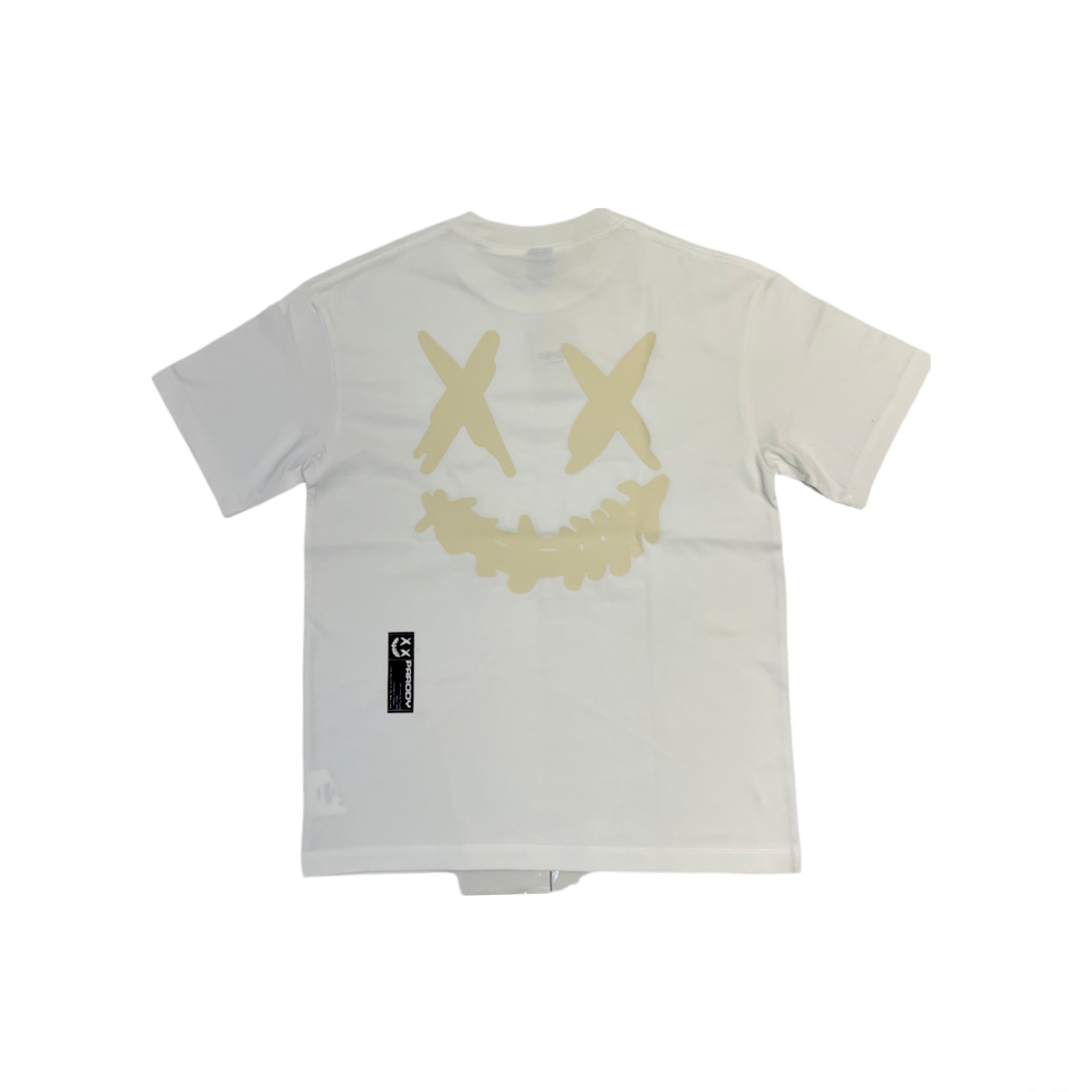 PARODY 3D SMILEY FACE DESIGN 074 WHITE T SHIRT