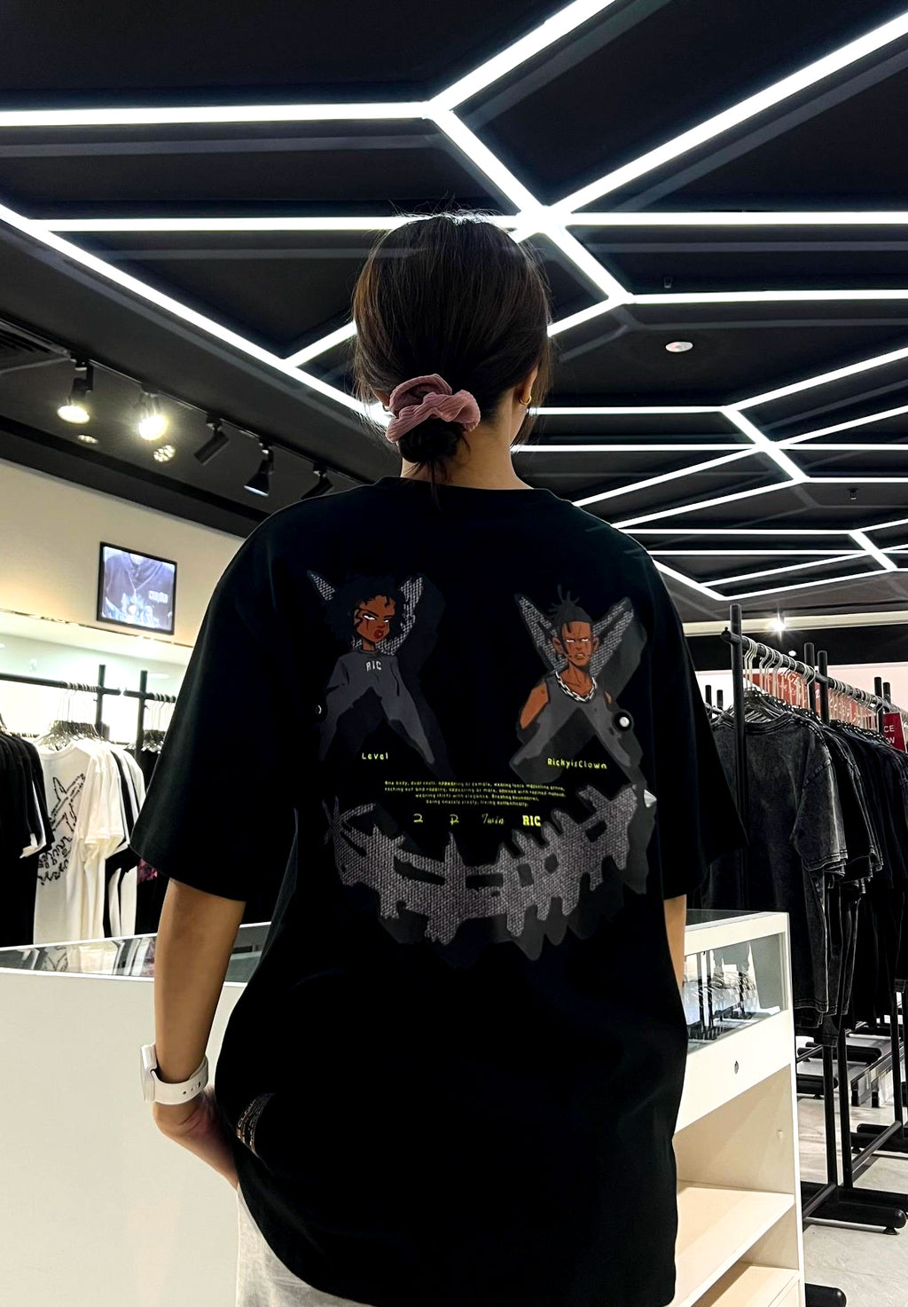 RICKYISCLOWN LIVE COUPLE BLACK TEE