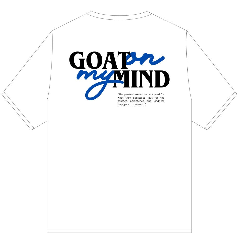 GOAT ON MY MIND TEE SHIRT WHITE