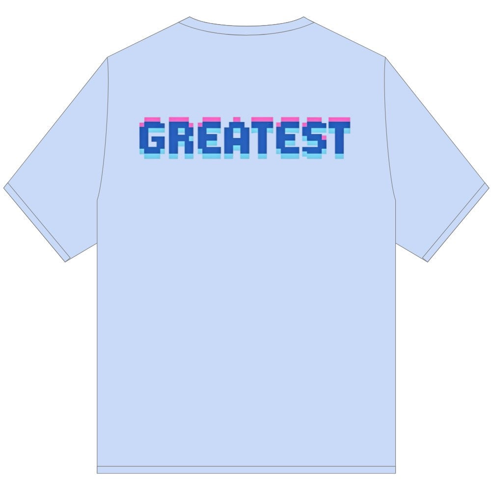GOAT RETRO PIXEL TEE SHIRT BLUE