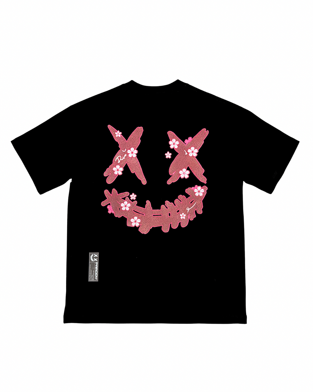 PARODY SMILEY FACE DESIGN 046 BLACK T SHIRT