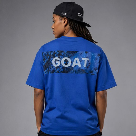 GOAT SNAKESKIN TEE BLUE