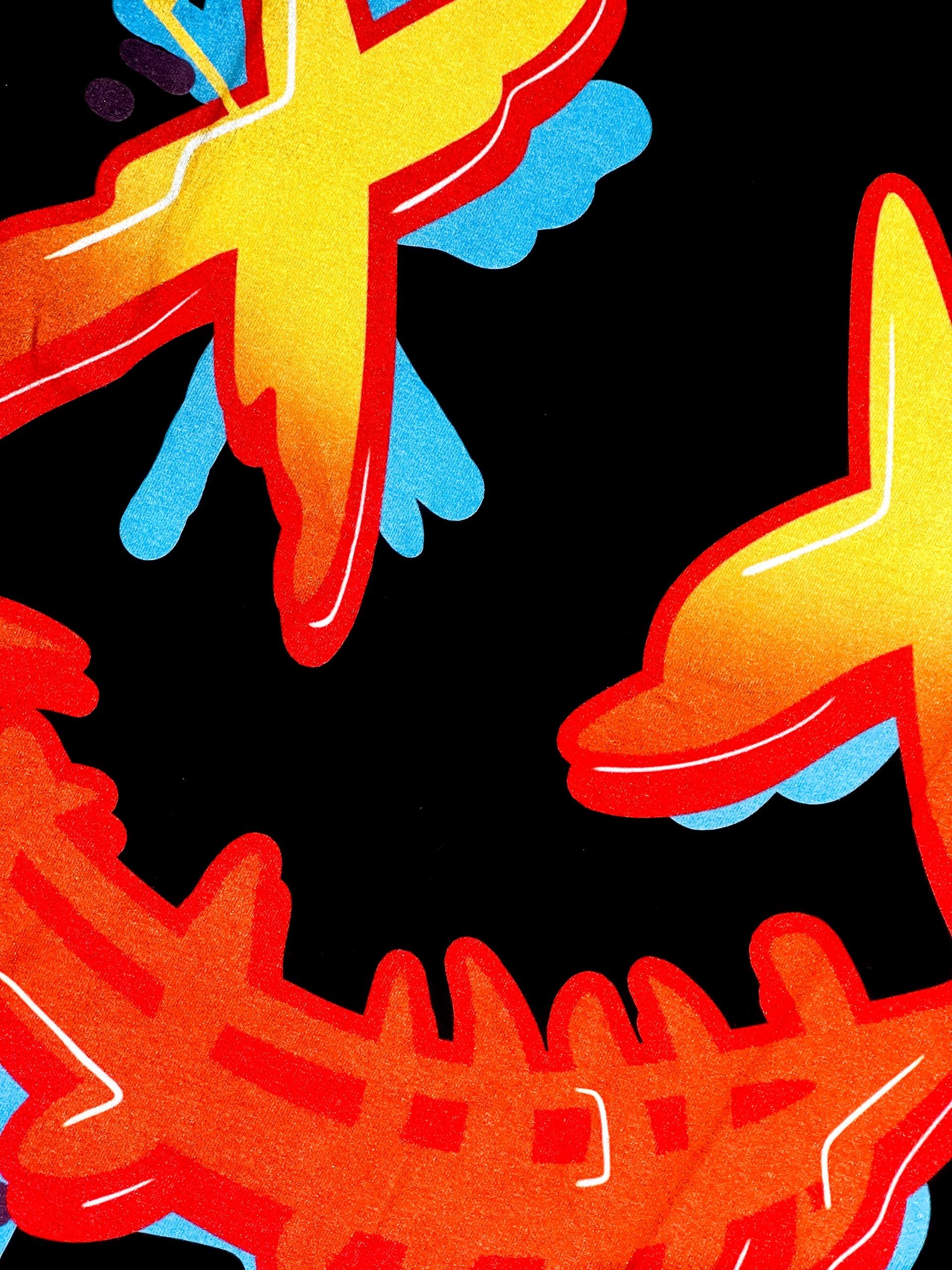 PARODY SMILEY FACE DESIGN 025 BLACK T SHIRT