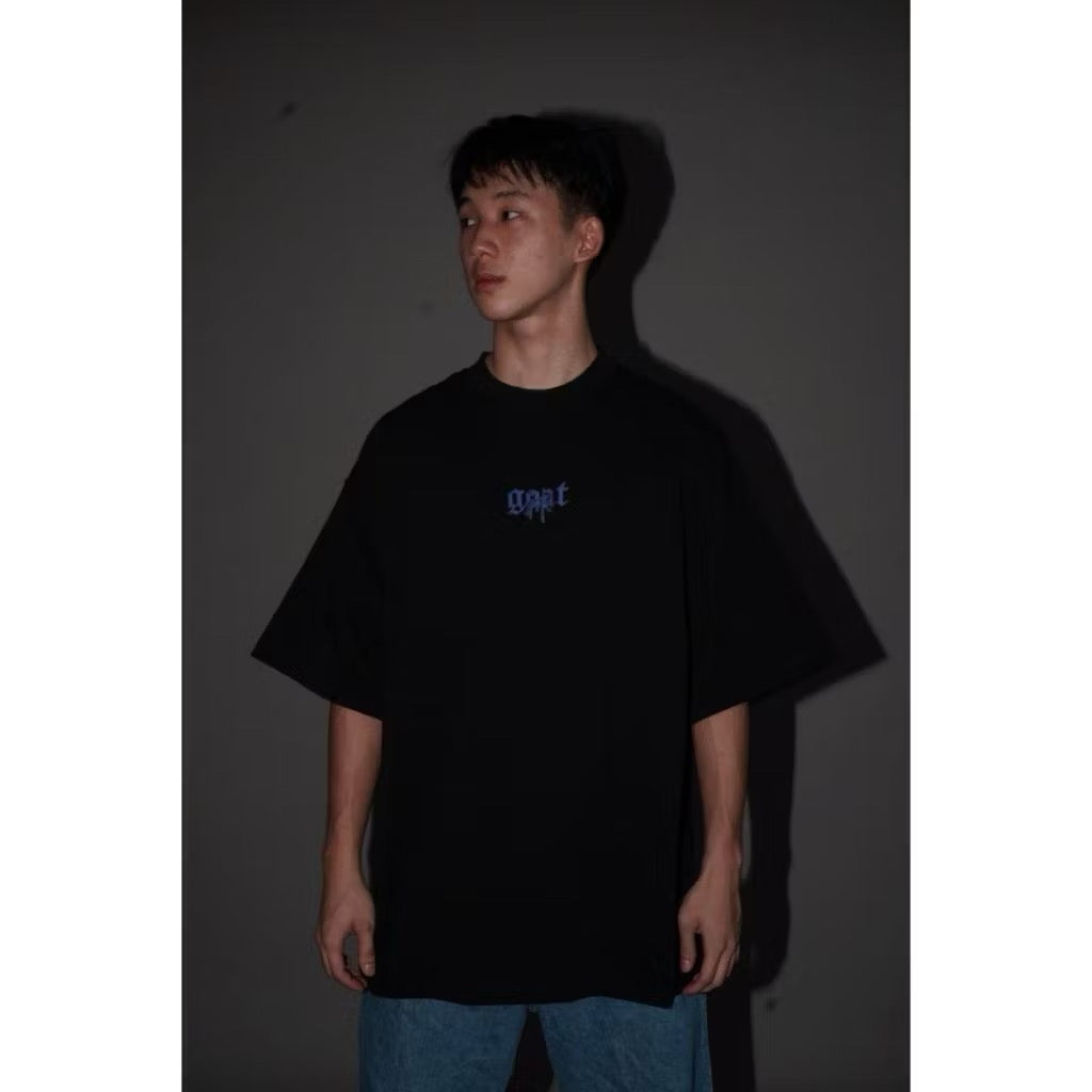 GOAT MIDNIGHT SLASH LOGO BLACK T SHIRT