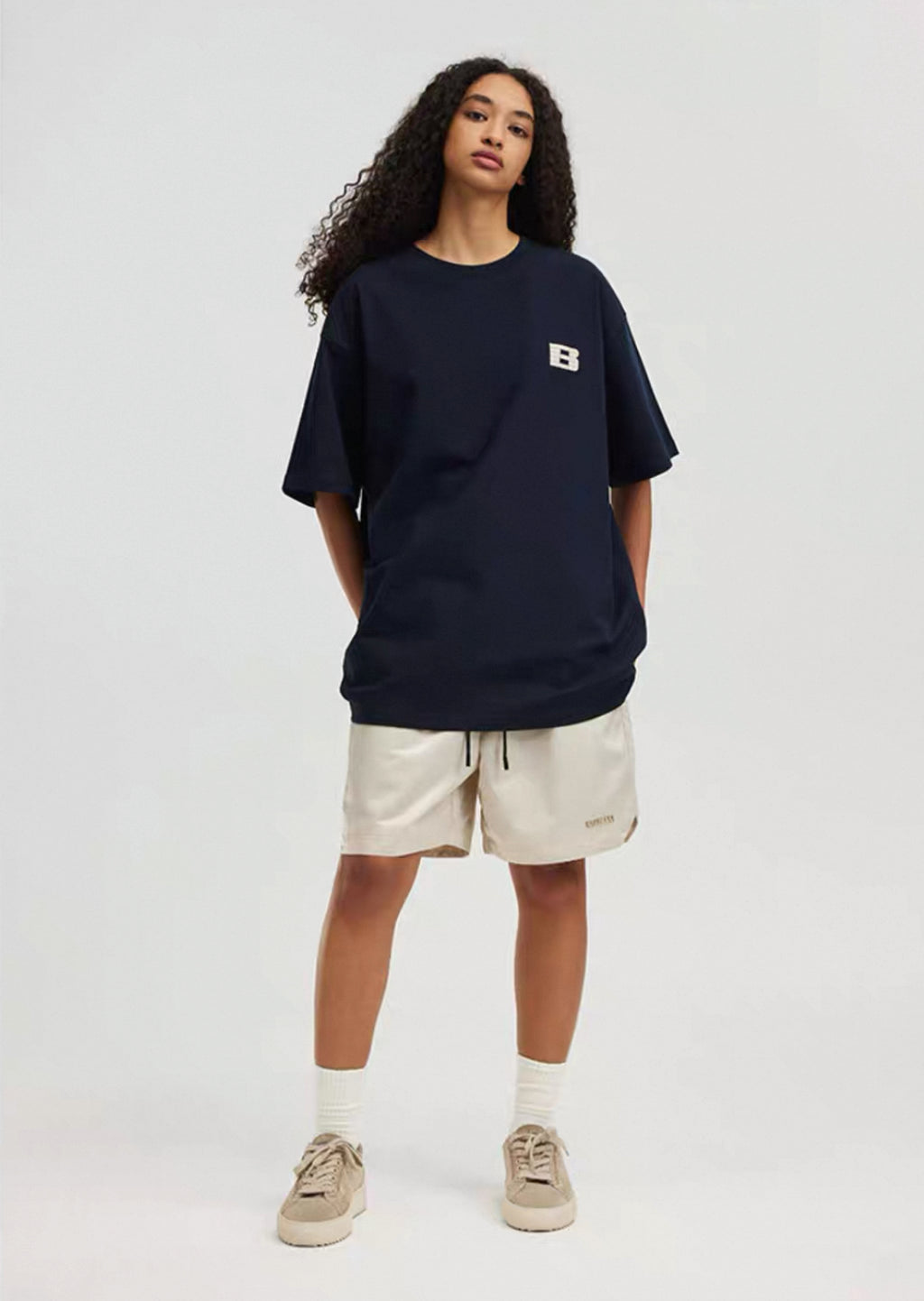 BONELESS ICONIC LOGO NAVY T SHIRT