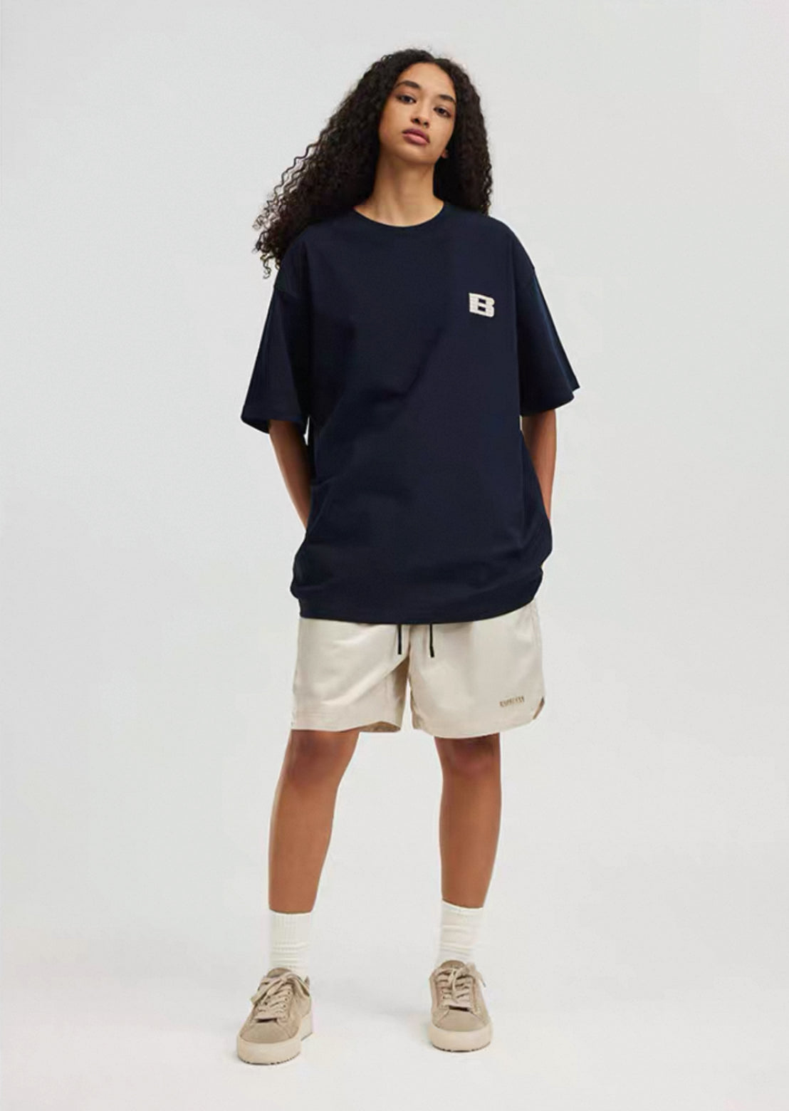 BONELESS ICONIC LOGO NAVY T SHIRT