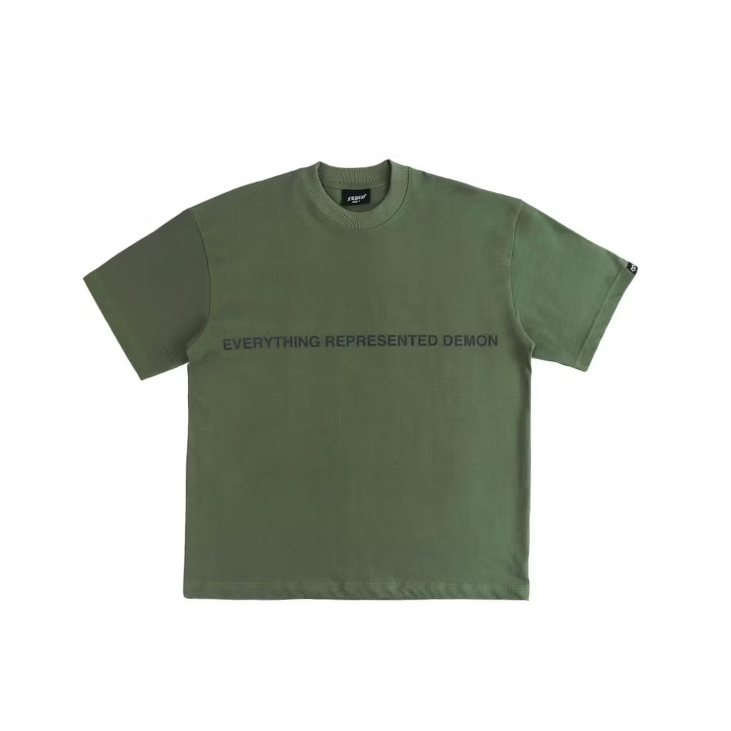 FRDCO SS25 RAINBOW REFLECTIVE ARMY GREEN TEE