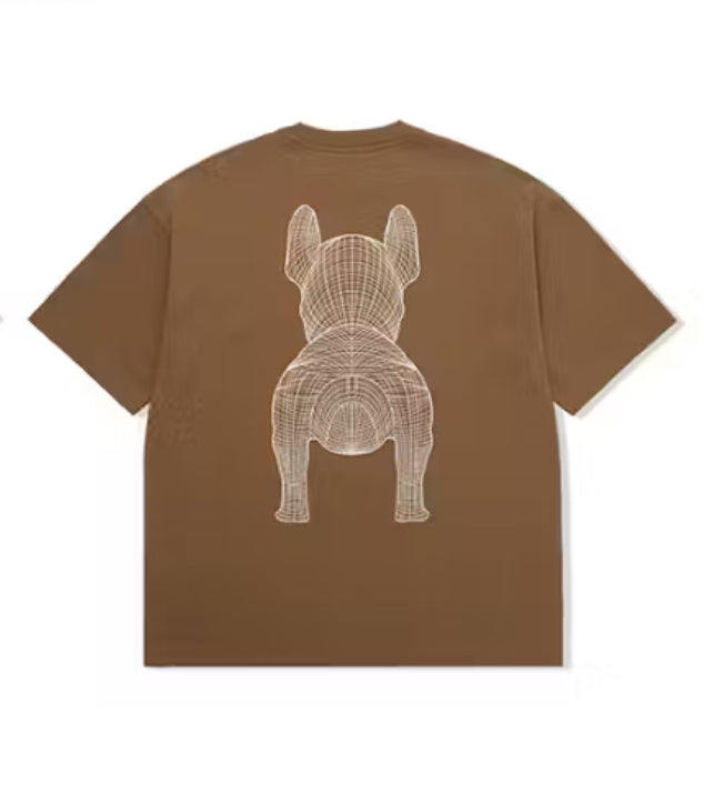 Lifeofwork Big Dogo Logo Brown Tee