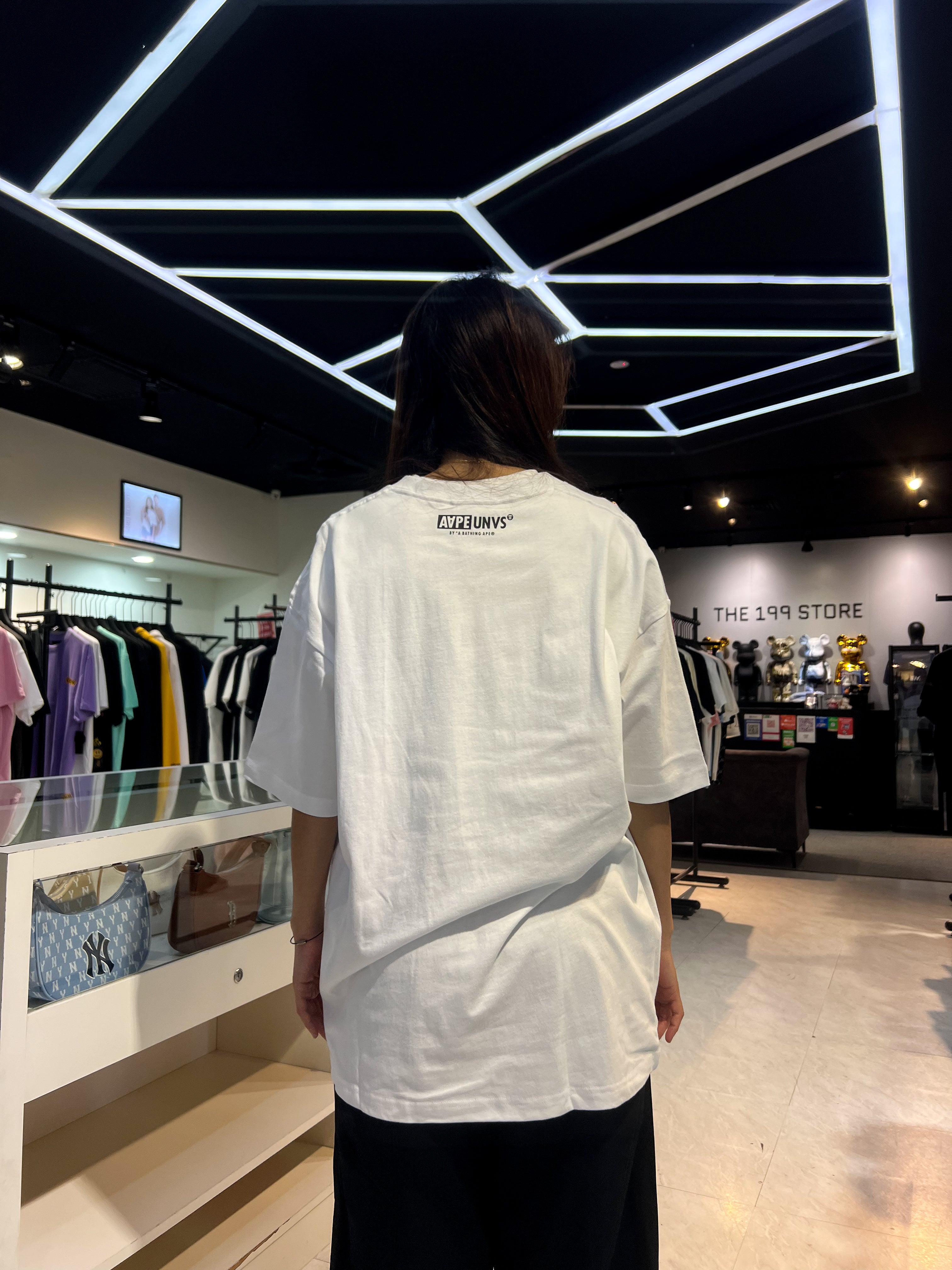 BAPE AAPE CAMO MOONFACE TEE WHITE