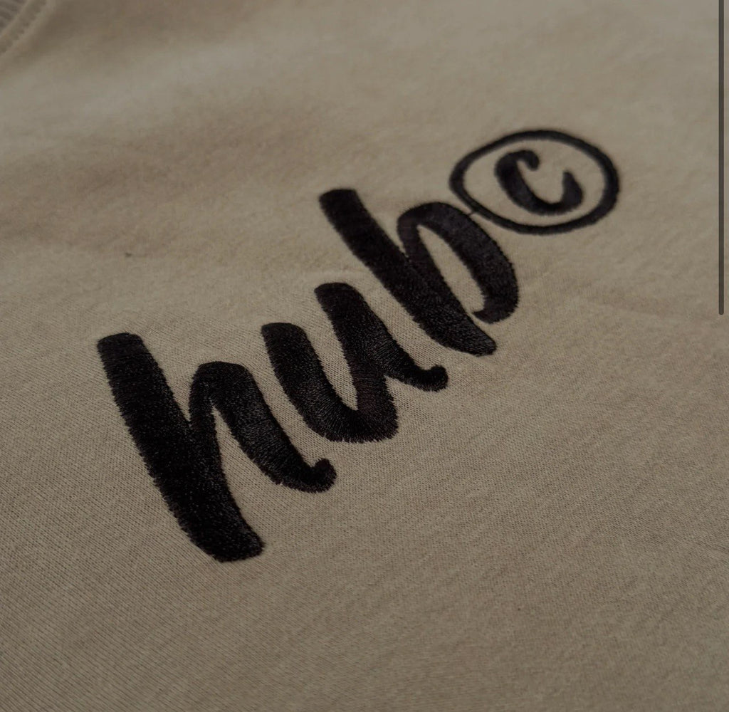 HUB 230GSM BASIC EMBROIDERY TEE BROWN