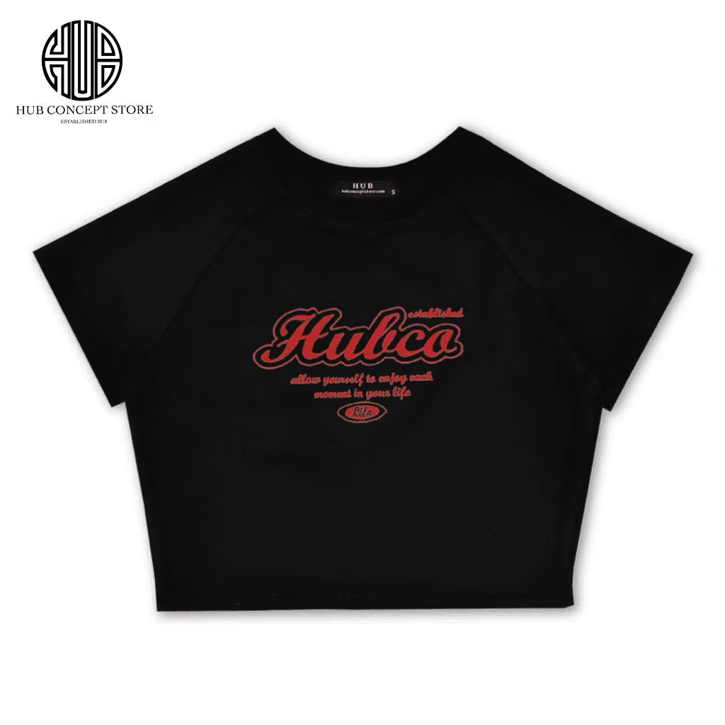 HUB LIFE MOMENT CROP TOP BLACK