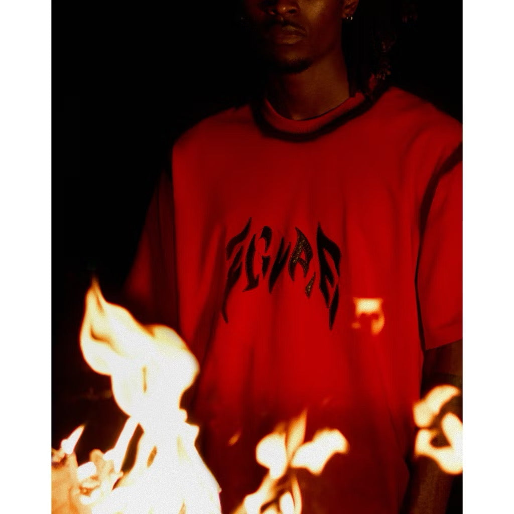 EGLAF FLAMES EGLAF LOGO TEE RED