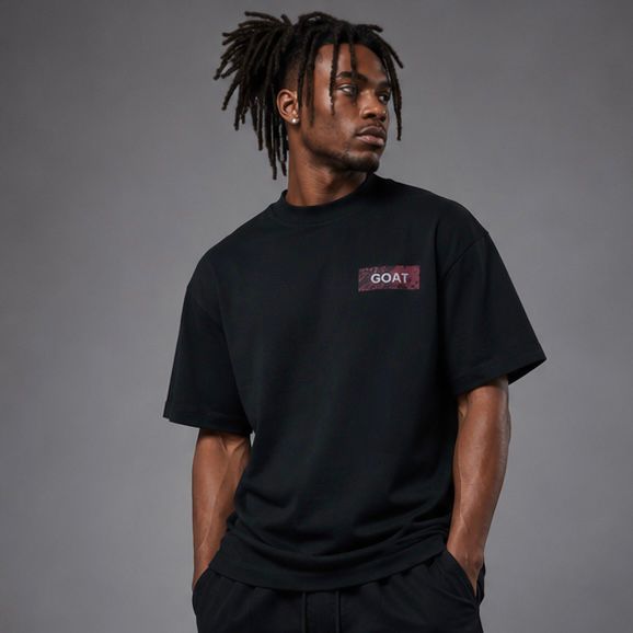 GOAT SNAKESKIN TEE BLACK RED