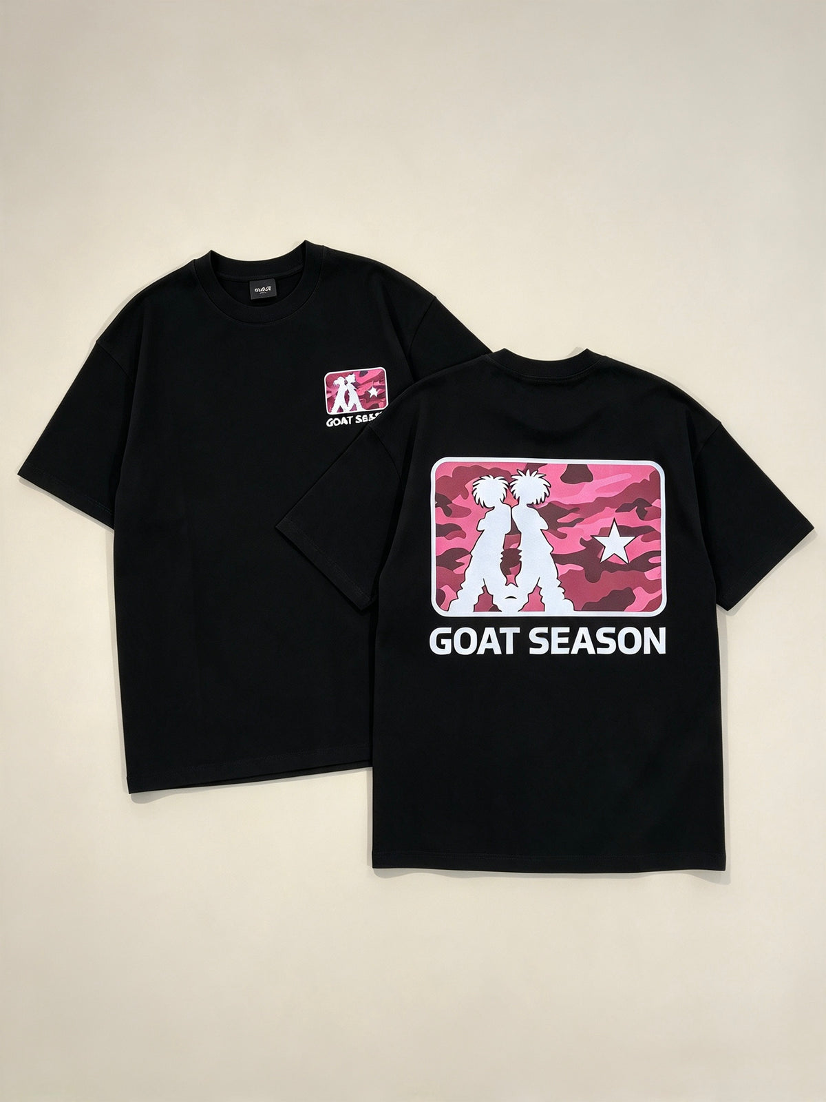 GOAT PINK SEASON TEE BLACK