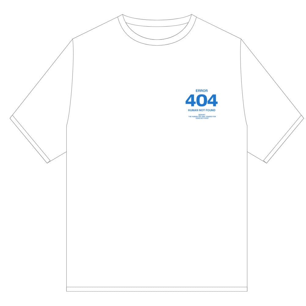 GOAT BLUE ERROR 404 TEE SHIRT WHITE