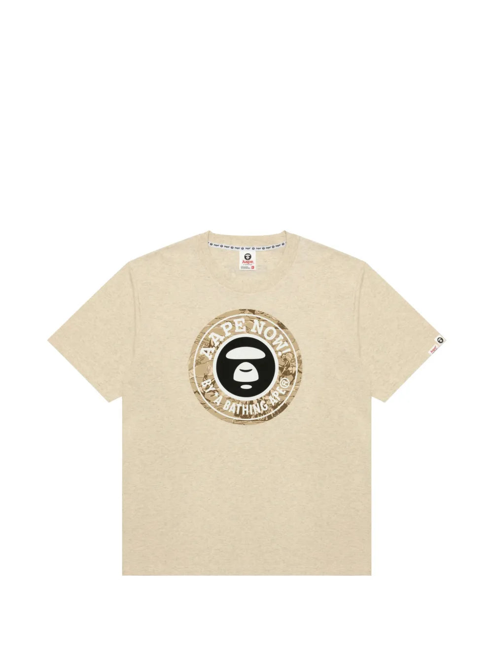BAPE AAPE MOONFACE TEE BEIGE
