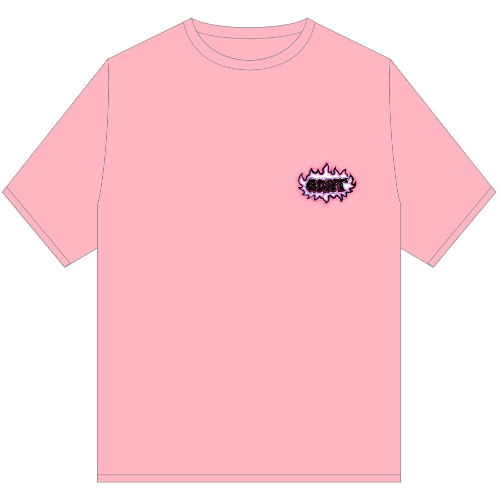 GOAT NEON BLAZE TEE SHIRT PINK