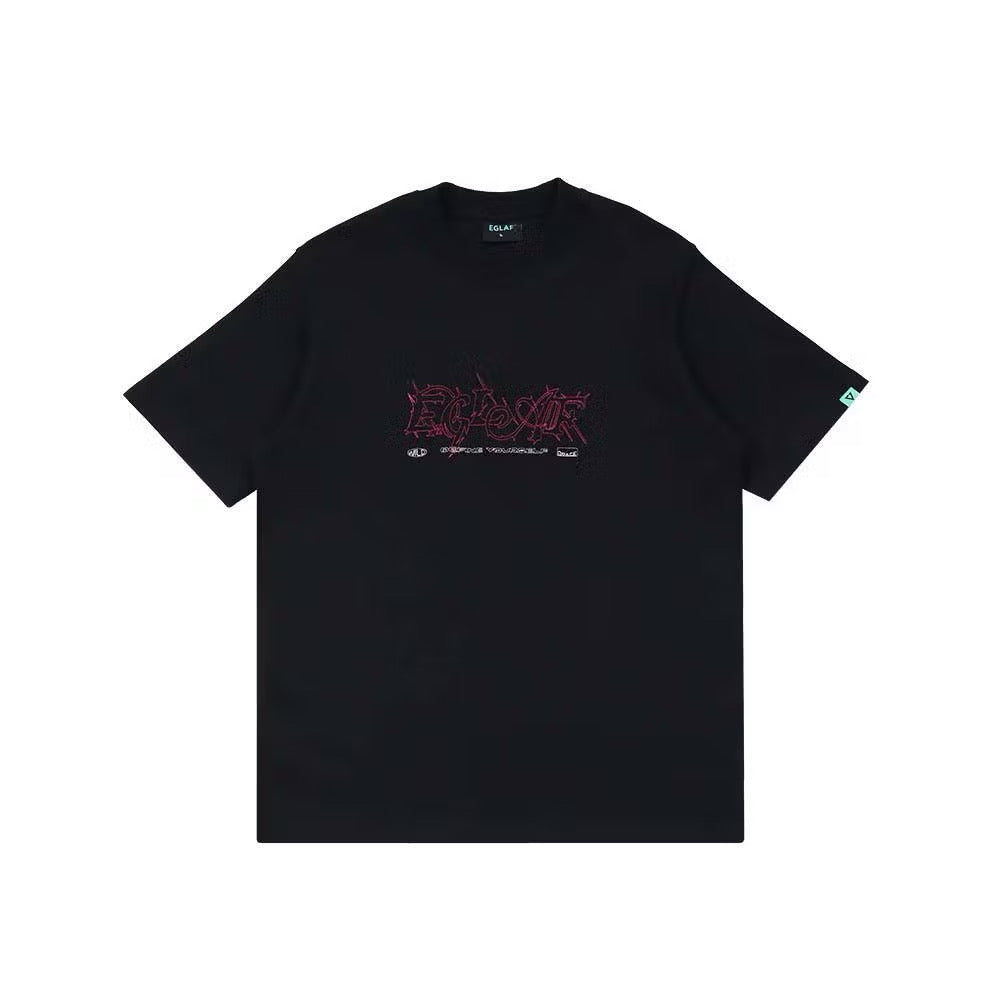 EGLAF THORNSCRIPT TEE BLACK