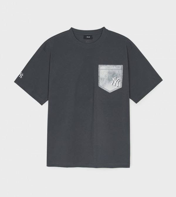 MLB pocket embossed logo t-shirt grey