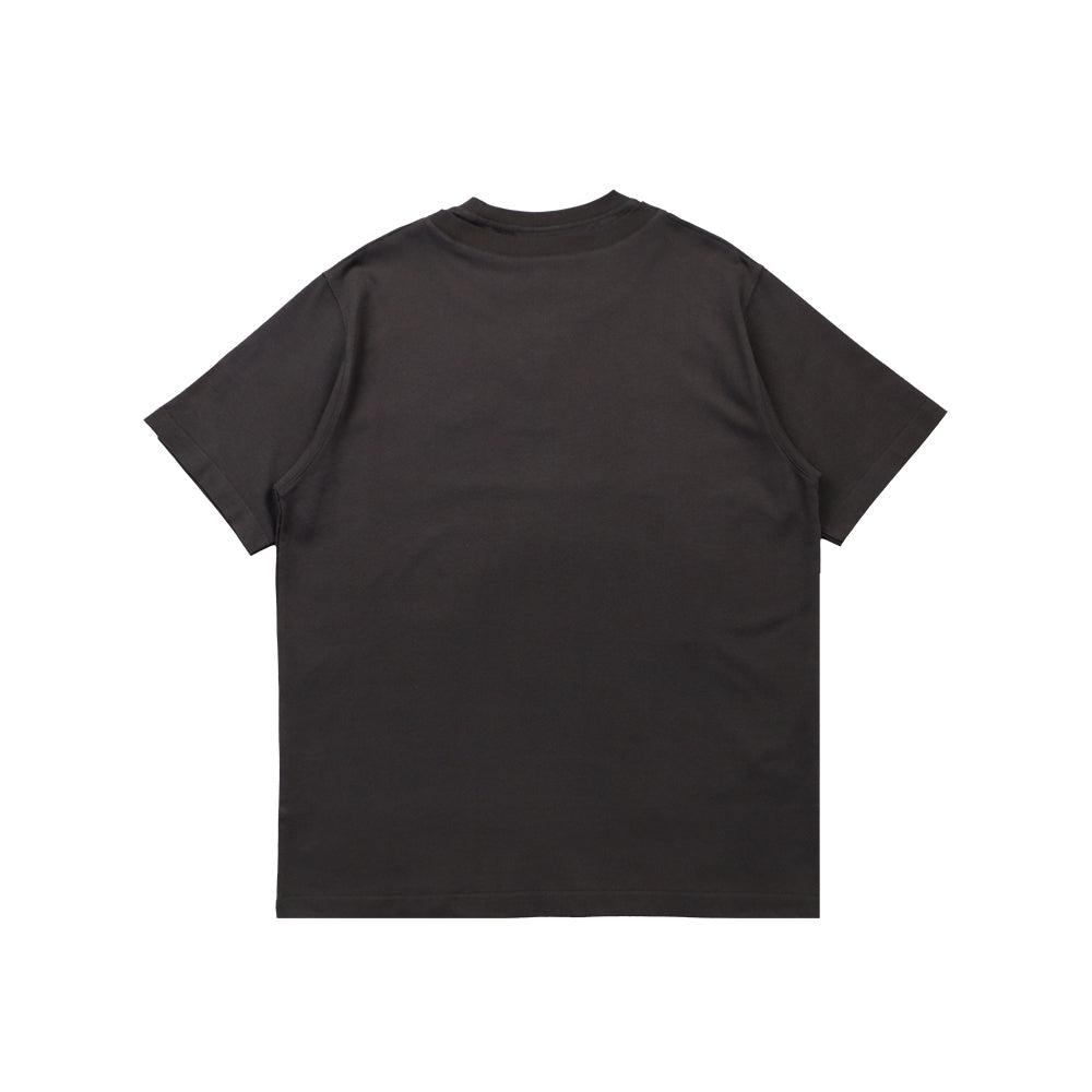 EGLAF MV DOUBLE COLLAR TEE DARK GREY