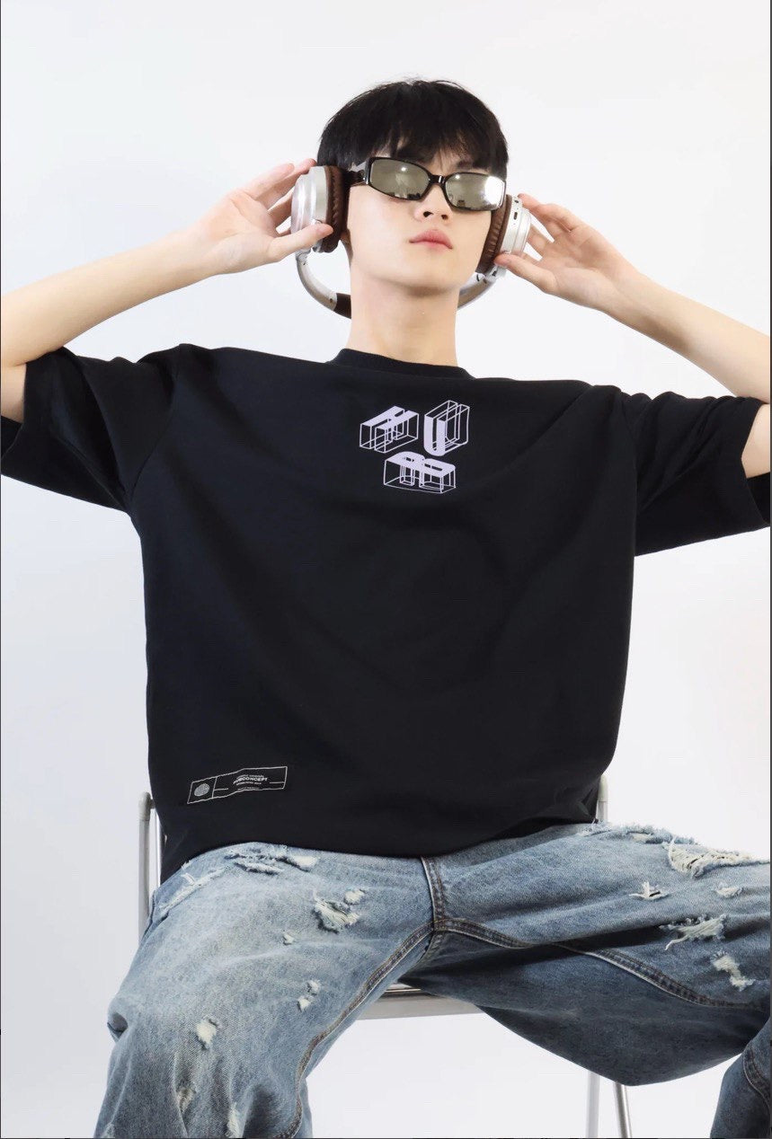 4D WORLD HUBCO TEE BLACK