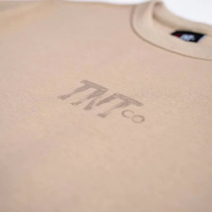 TNTCO TEXTURED LOGO TEE (BEIGE)