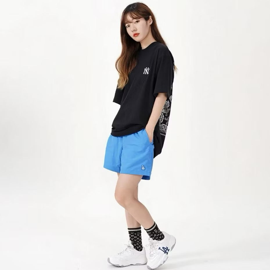 MLB SQUARE MONOGRAM WHITE LOGO BLACK TEE