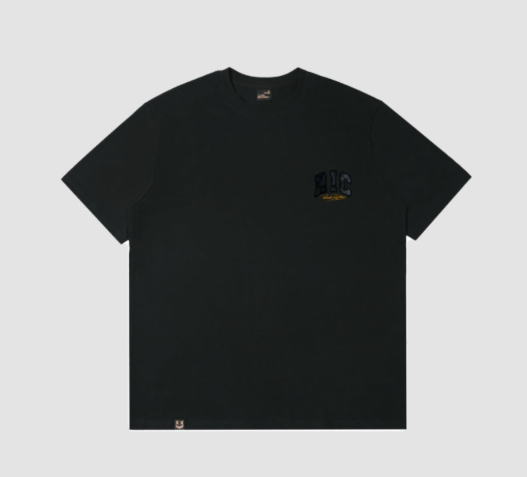RICKYISCLOWN LEOPARD FUR BLACK T SHIRT