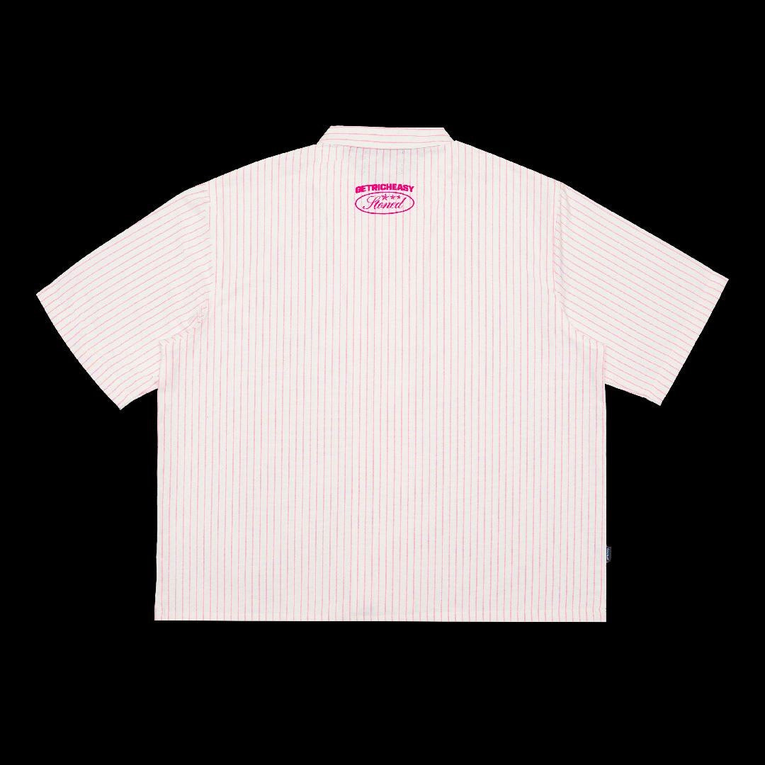Stoned X GRE : Stripe Shirt White Pink